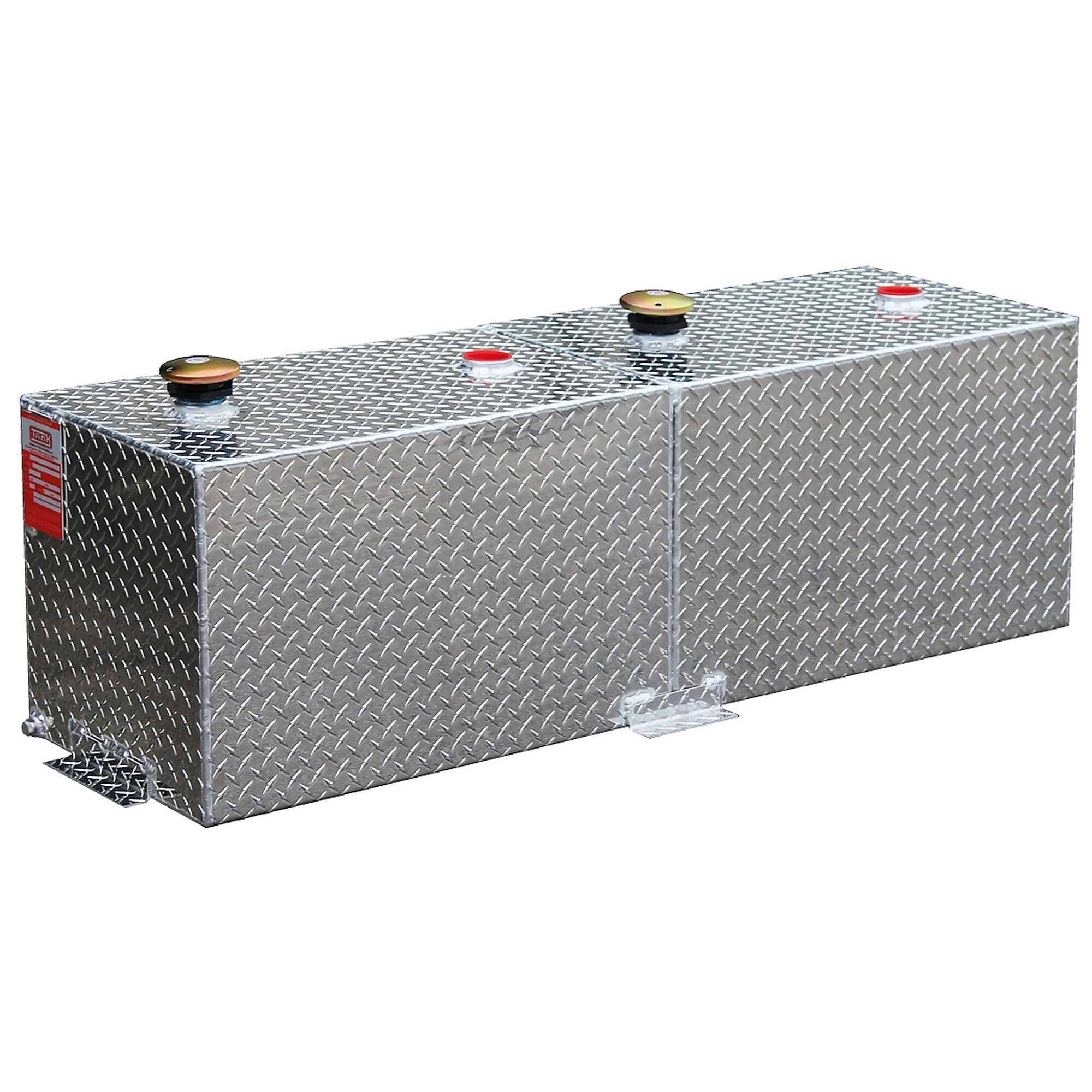 ATI Split Rectangle Refueling Tank - 110-Gal. Capacity, Diamond Plate Aluminum, DOT Approved, Model# TTR110S
